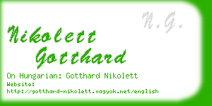 nikolett gotthard business card